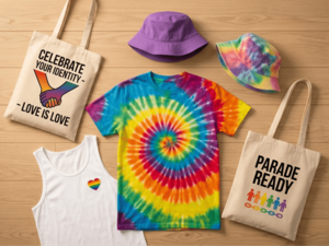 Skreddersy din Pride-måned med bedriftens logo og unike profilartikler
