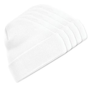 Pakke med 5 Beechfield BF045 - Vintervarm Unisex Beanie med Flapp