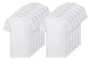 Pakke med 12 Fruit of the Loom SC230 - Kortermet T-skjorte for menn